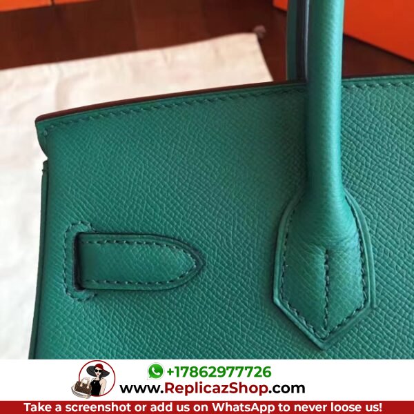 Hermes Malachite Epsom Birkin 30cm Lushentic AAAAA Grade Replica - Image 4