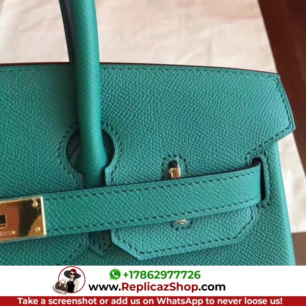 Hermes Malachite Epsom Birkin 30cm Lushentic AAAAA Grade Replica - Image 6