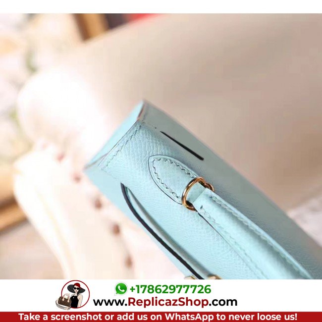 Hermes Blue Zephyr Epsom Kelly Mini II 20cm Lushentic AAAAA Grade Replica - Image 6