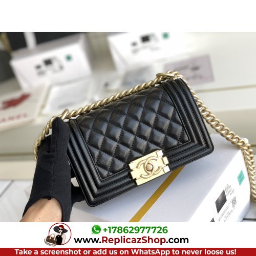 Chanel Boy Bag Lambskin 20cm Small Lushentic AAAAA grade replica - Image 2
