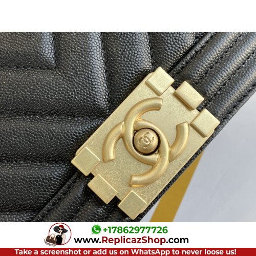 Chanel Boy Bag Caviar 20cm Small Lushentic AAAAA grade replica - Image 3