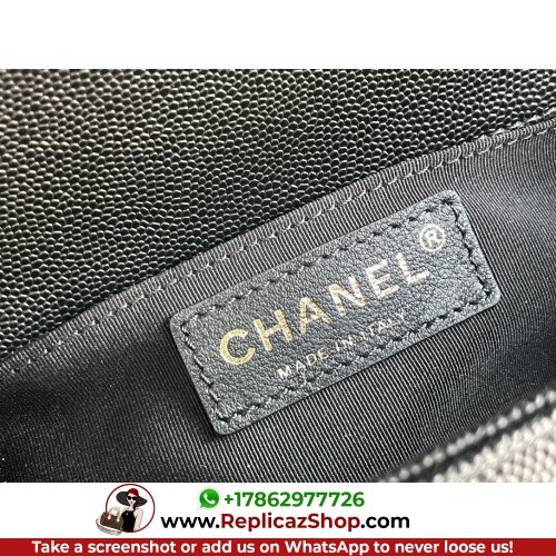 Chanel Boy Bag Caviar 20cm Small Lushentic AAAAA grade replica - Image 4