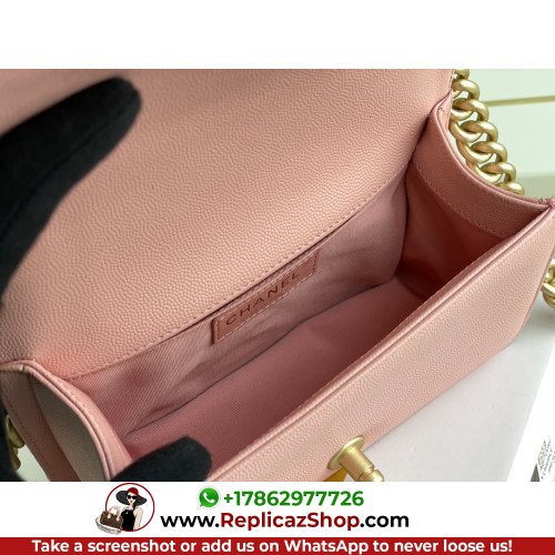 Chanel Boy Bag Caviar 20cm Small Lushentic AAAAA grade replica - Image 2