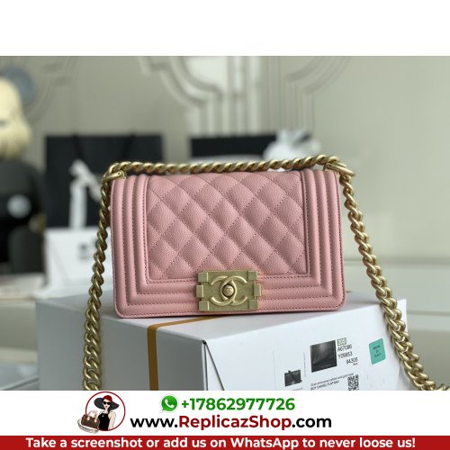 Chanel Boy Bag Caviar 20cm Small Lushentic AAAAA grade replica