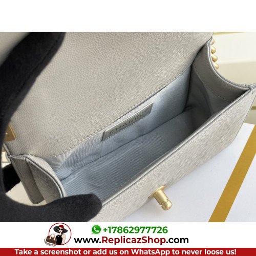 Chanel Boy Bag Caviar 20cm Small Lushentic AAAAA grade replica - Image 4