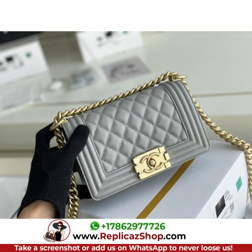 Chanel Boy Bag Caviar 20cm Small Lushentic AAAAA grade replica - Image 5