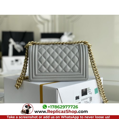 Chanel Boy Bag Caviar 20cm Small Lushentic AAAAA grade replica - Image 6
