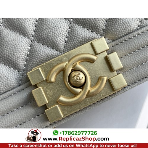 Chanel Boy Bag Caviar 20cm Small Lushentic AAAAA grade replica - Image 7