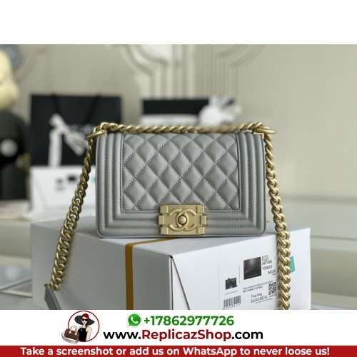 Chanel Boy Bag Caviar 20cm Small Lushentic AAAAA grade replica