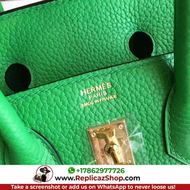 Hermes Bamboo Clemence Birkin 25cm Lushentic Grade Replica - Image 5