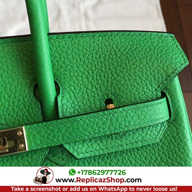 Hermes Bamboo Clemence Birkin 25cm Lushentic Grade Replica - Image 9