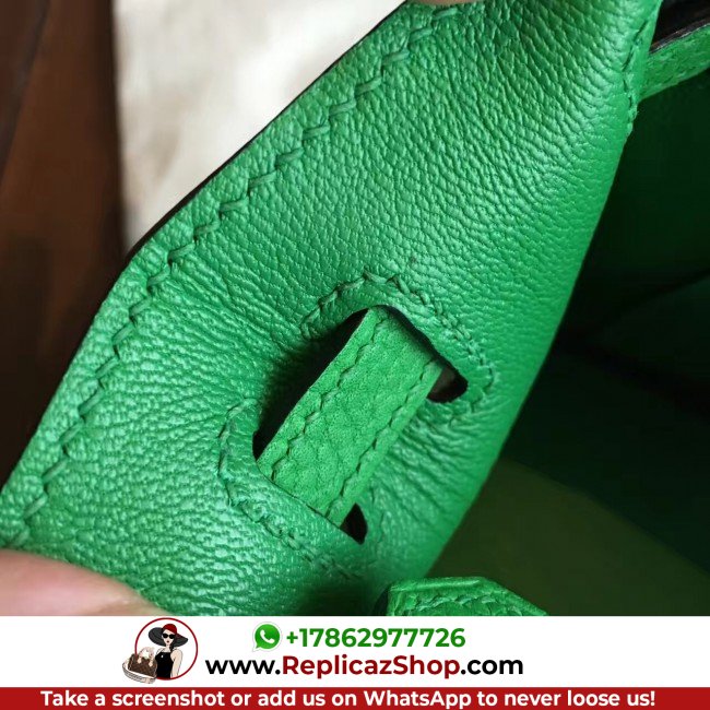 Hermes Bamboo Clemence Birkin 25cm Lushentic Grade Replica - Image 10