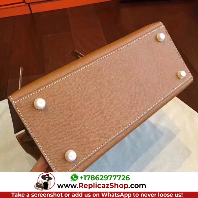 Hermes Brown Epsom Kelly Sellier 28cm Lushentic AAAAA Grade Replica - Image 5