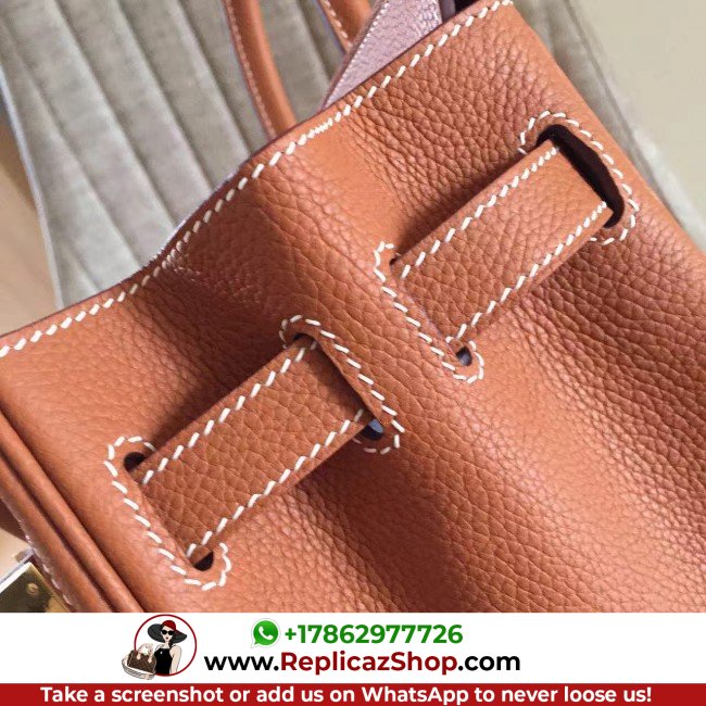 Hermes Gold Clemence Birkin 35cm Lushentic AAAAA Grade Replica - Image 7