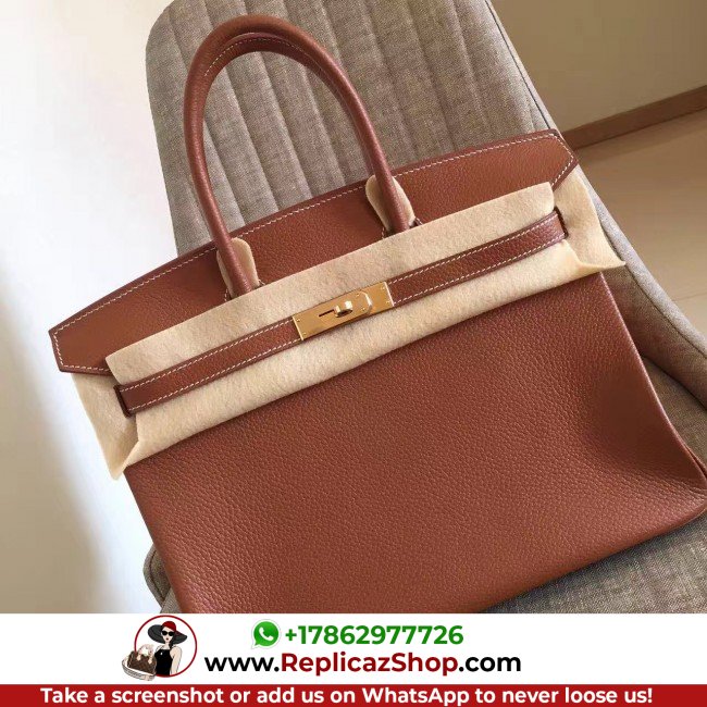 Hermes Gold Clemence Birkin 35cm Lushentic AAAAA Grade Replica