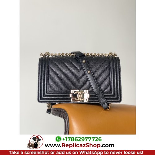 Chanel Boy Bag Caviar 25cm Medium Lushentic AAAAA grade replica - Image 2