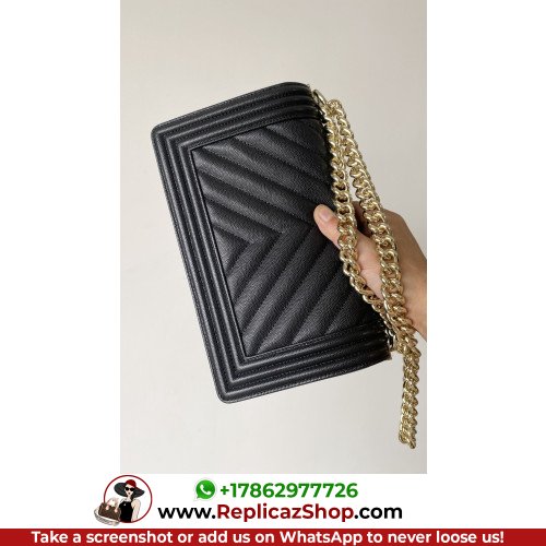 Chanel Boy Bag Caviar 25cm Medium Lushentic AAAAA grade replica - Image 7