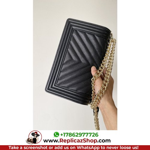 Chanel Boy Bag Caviar 25cm Medium Lushentic AAAAA grade replica - Image 8