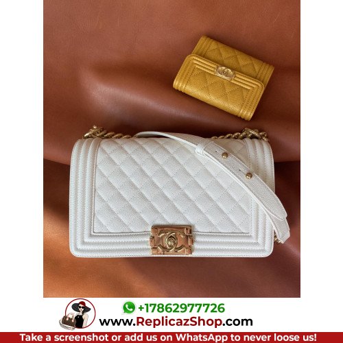 Chanel Boy Bag Caviar 25cm Medium Lushentic AAAAA grade replica