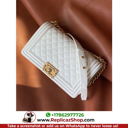 Chanel Boy Bag Caviar 25cm Medium Lushentic AAAAA grade replica - Image 3