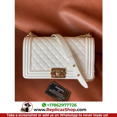Chanel Boy Bag Caviar 25cm Medium Lushentic AAAAA grade replica - Image 4
