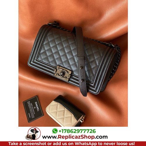 Chanel Boy Bag Caviar 25cm Medium Lushentic AAAAA grade replica - Image 3