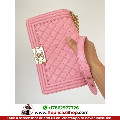 Chanel Boy Bag Caviar 25cm Medium Lushentic AAAAA grade replica