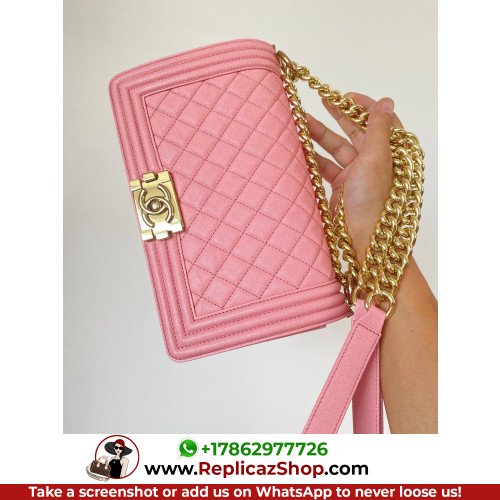 Chanel Boy Bag Caviar 25cm Medium Lushentic AAAAA grade replica - Image 4