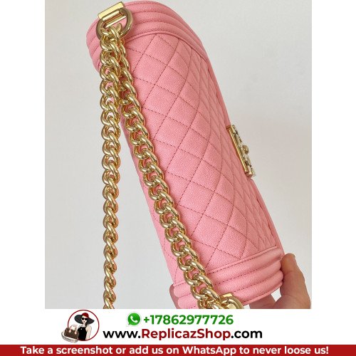 Chanel Boy Bag Caviar 25cm Medium Lushentic AAAAA grade replica - Image 6